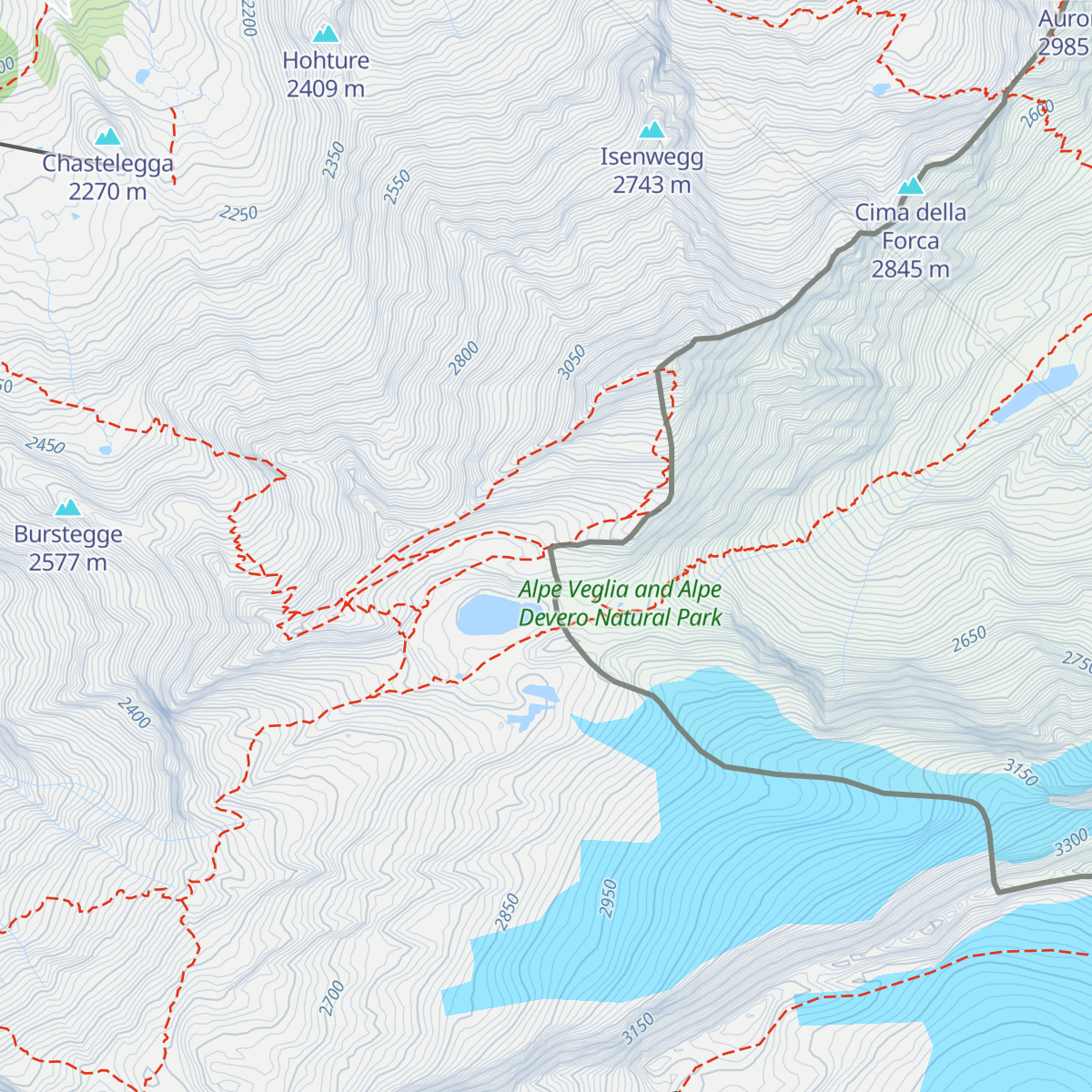 Monte Leone-Hütte map
