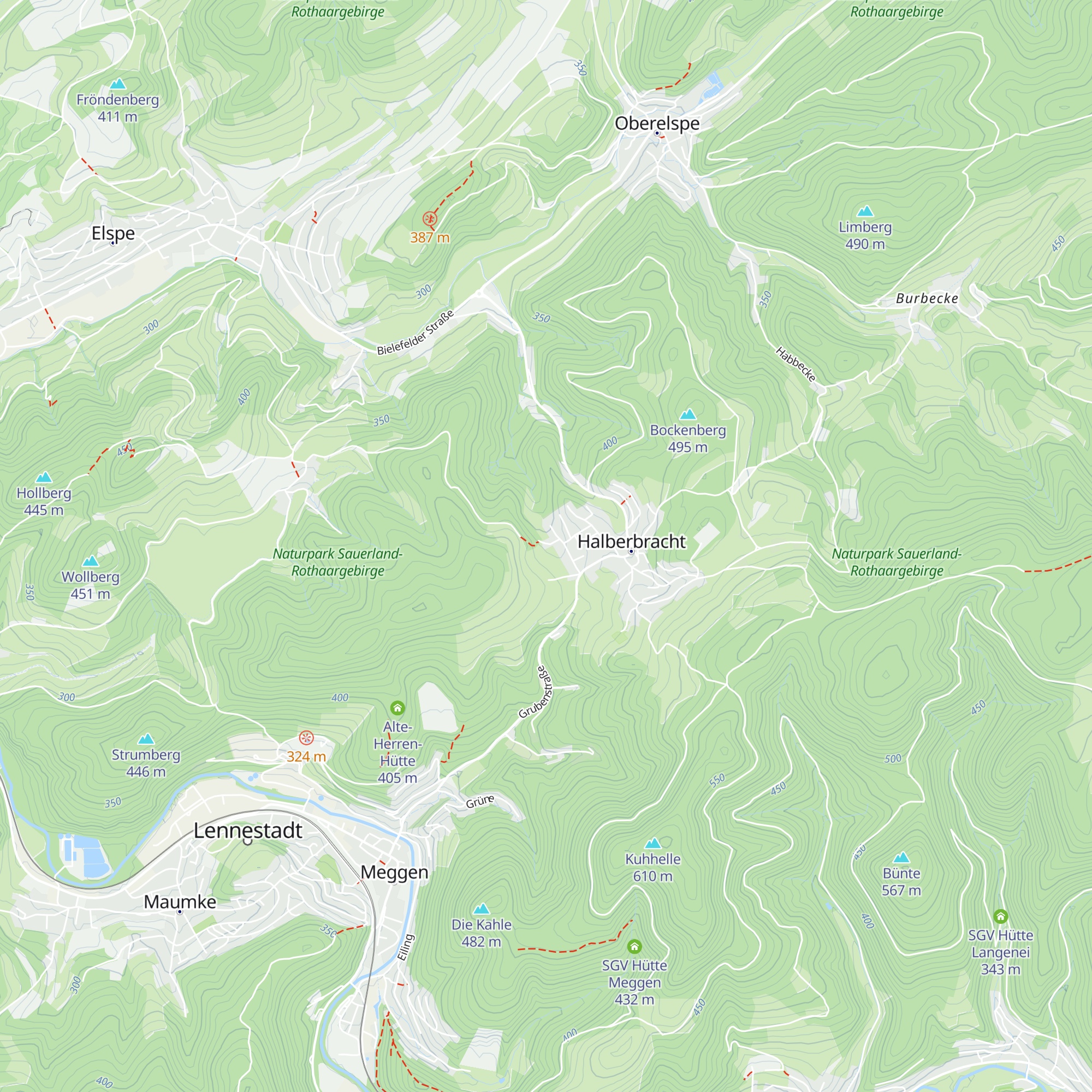 Skihütte Halberbracht map