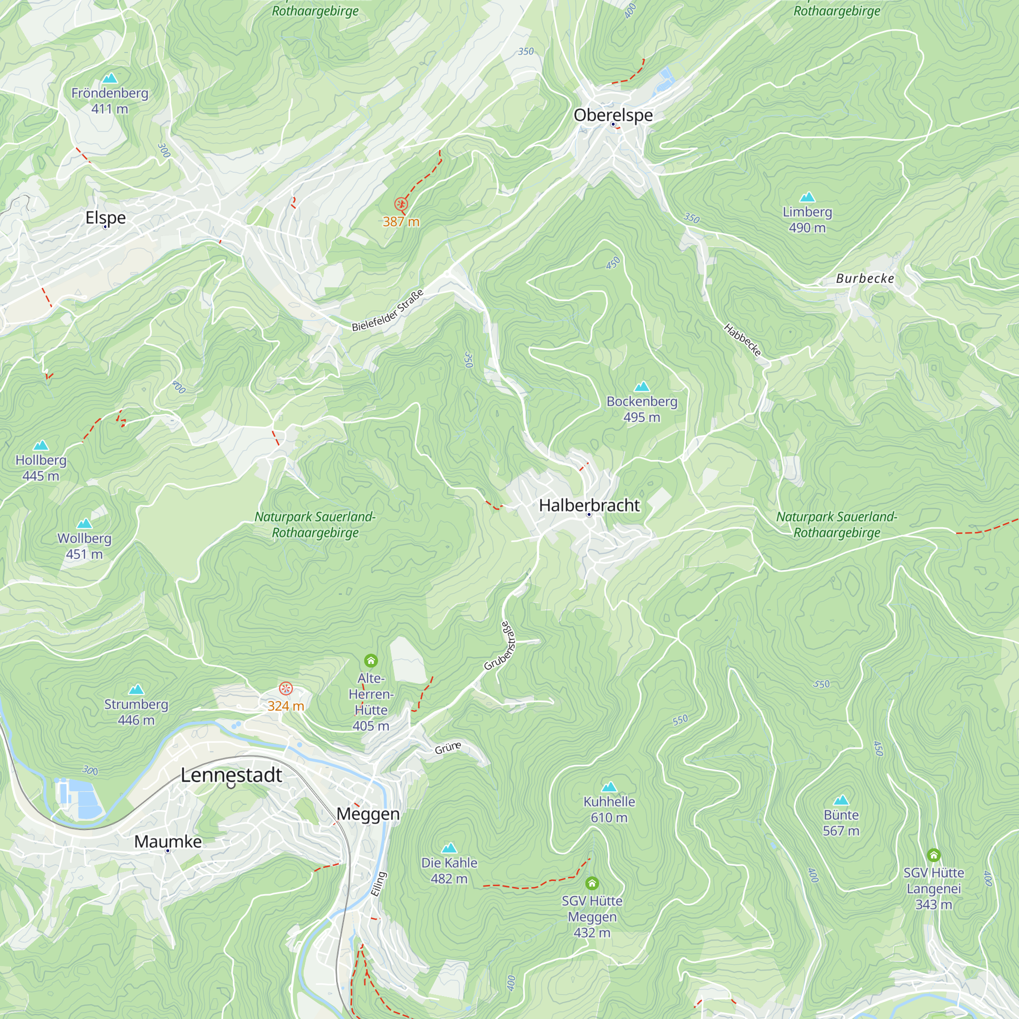 Skihütte Halberbracht map