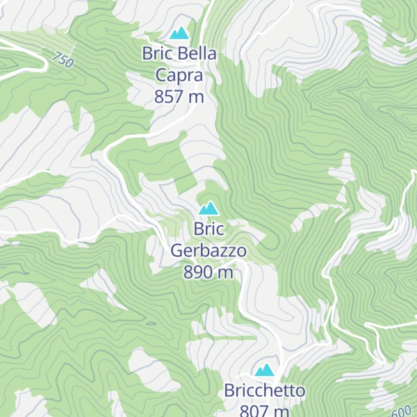Map of Bric Gerbazzo