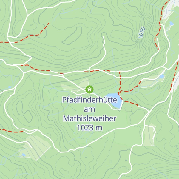 Map of Pfadfinderhütte am Mathisleweiher