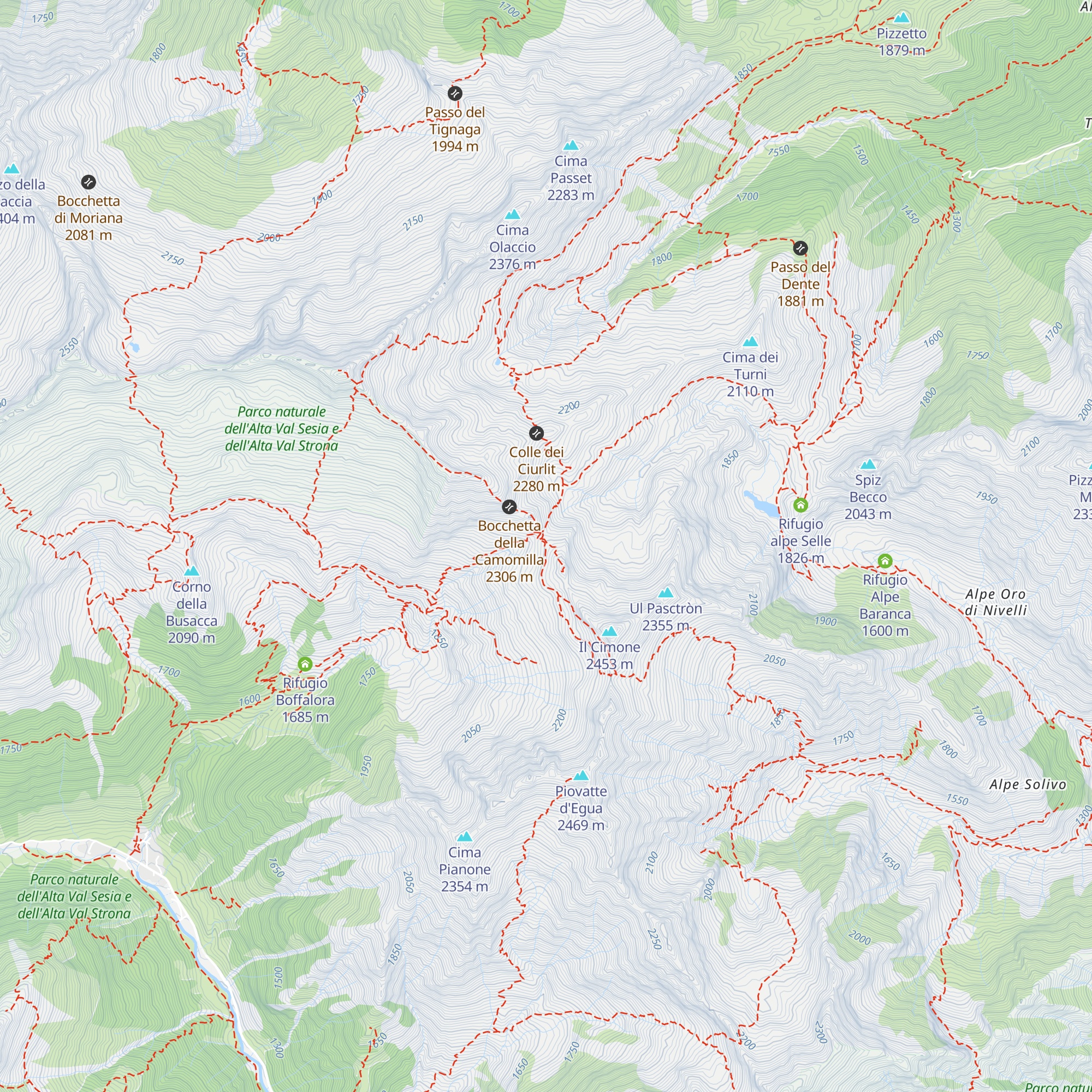 Bivacco Col d'Egua map