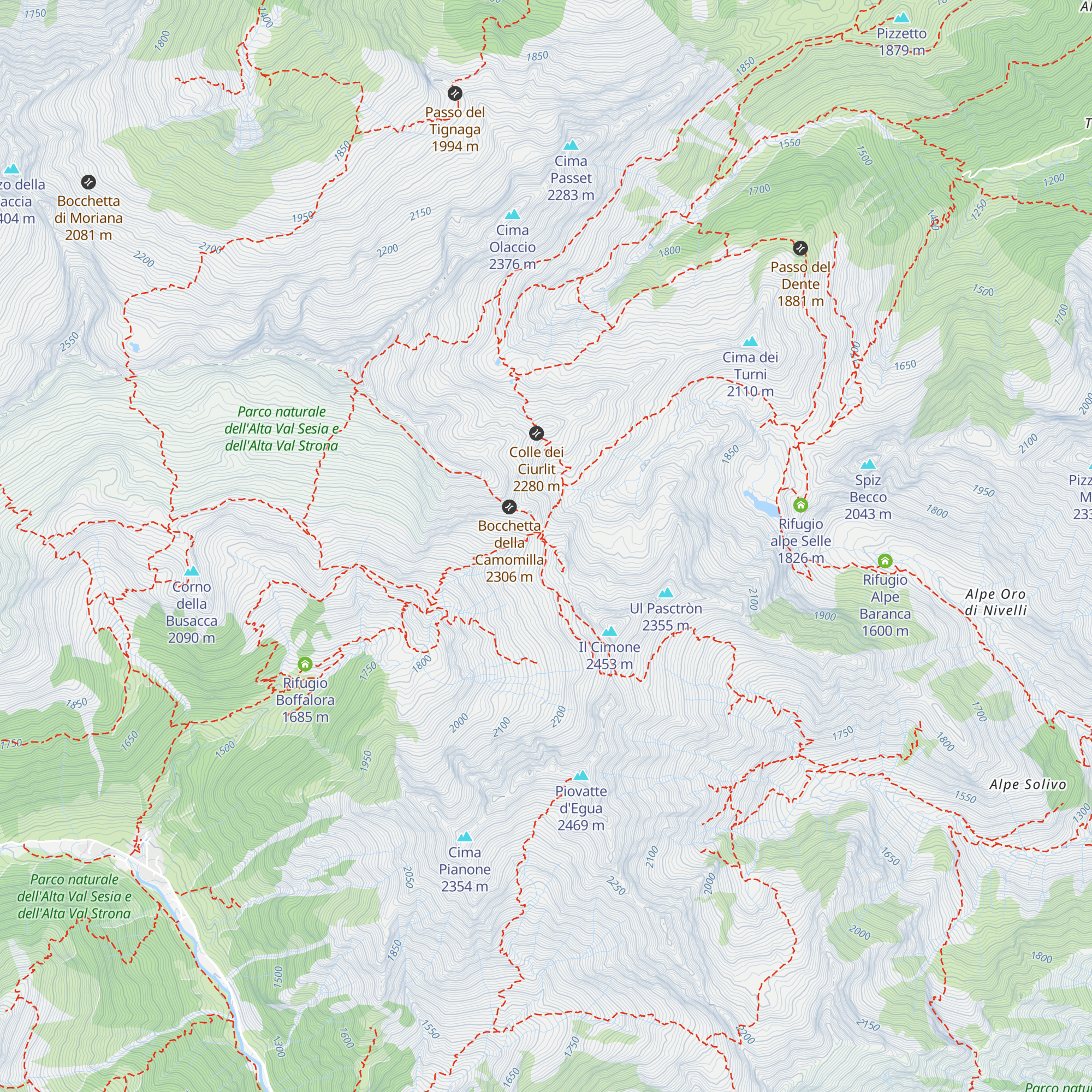 Bivacco Col d'Egua map