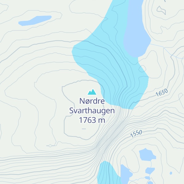 Map of Nørdre Svarthaugen