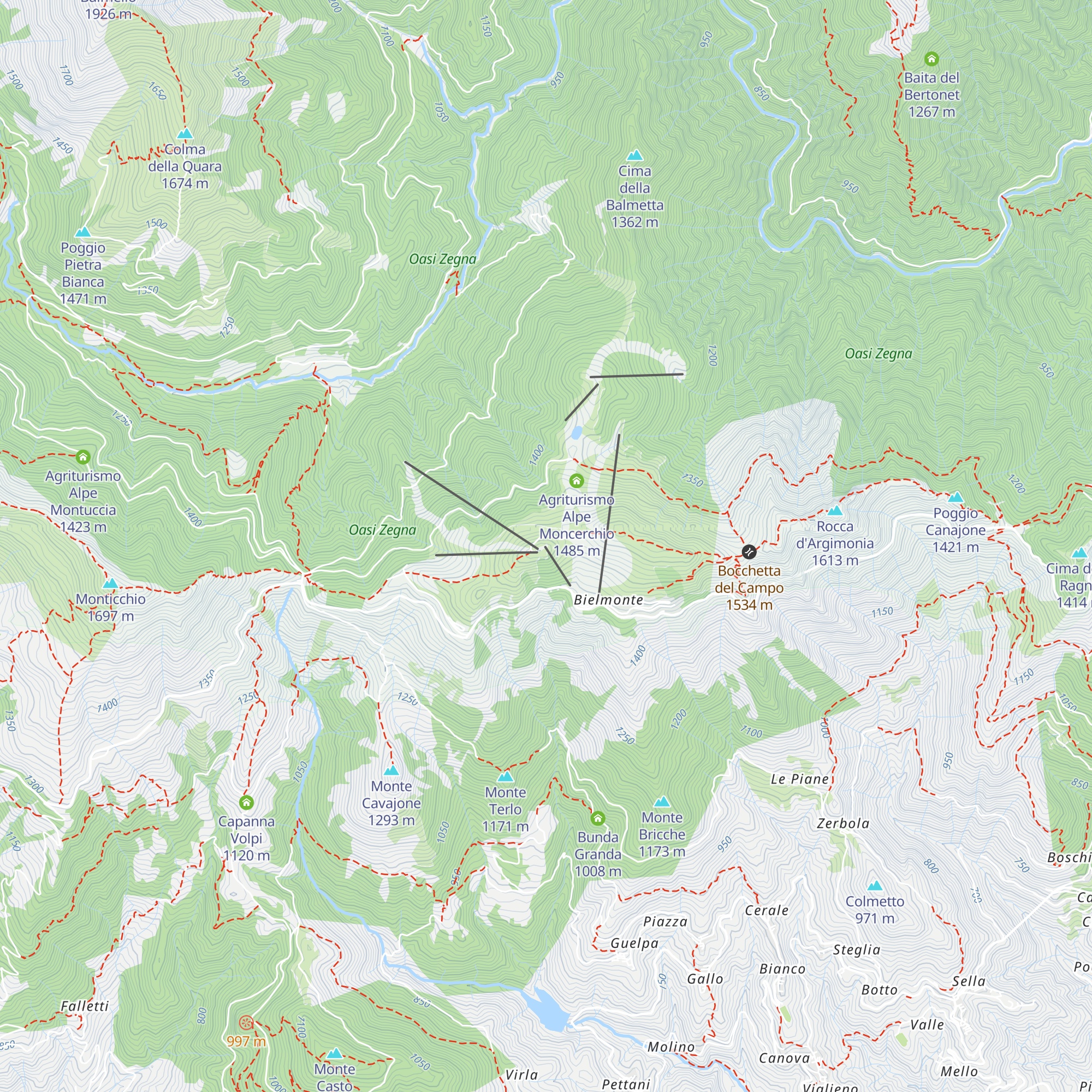 Impianti sciistici map