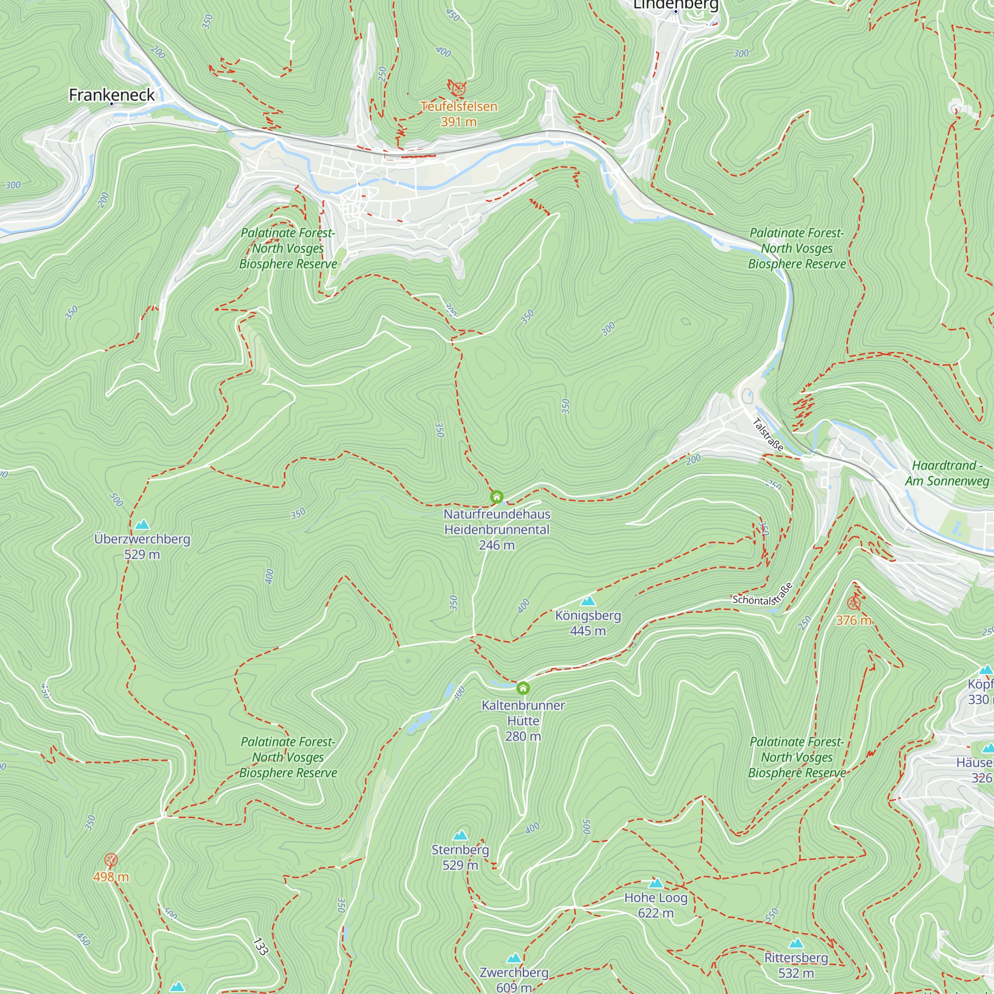 Naturfreundehaus Heidenbrunnental map
