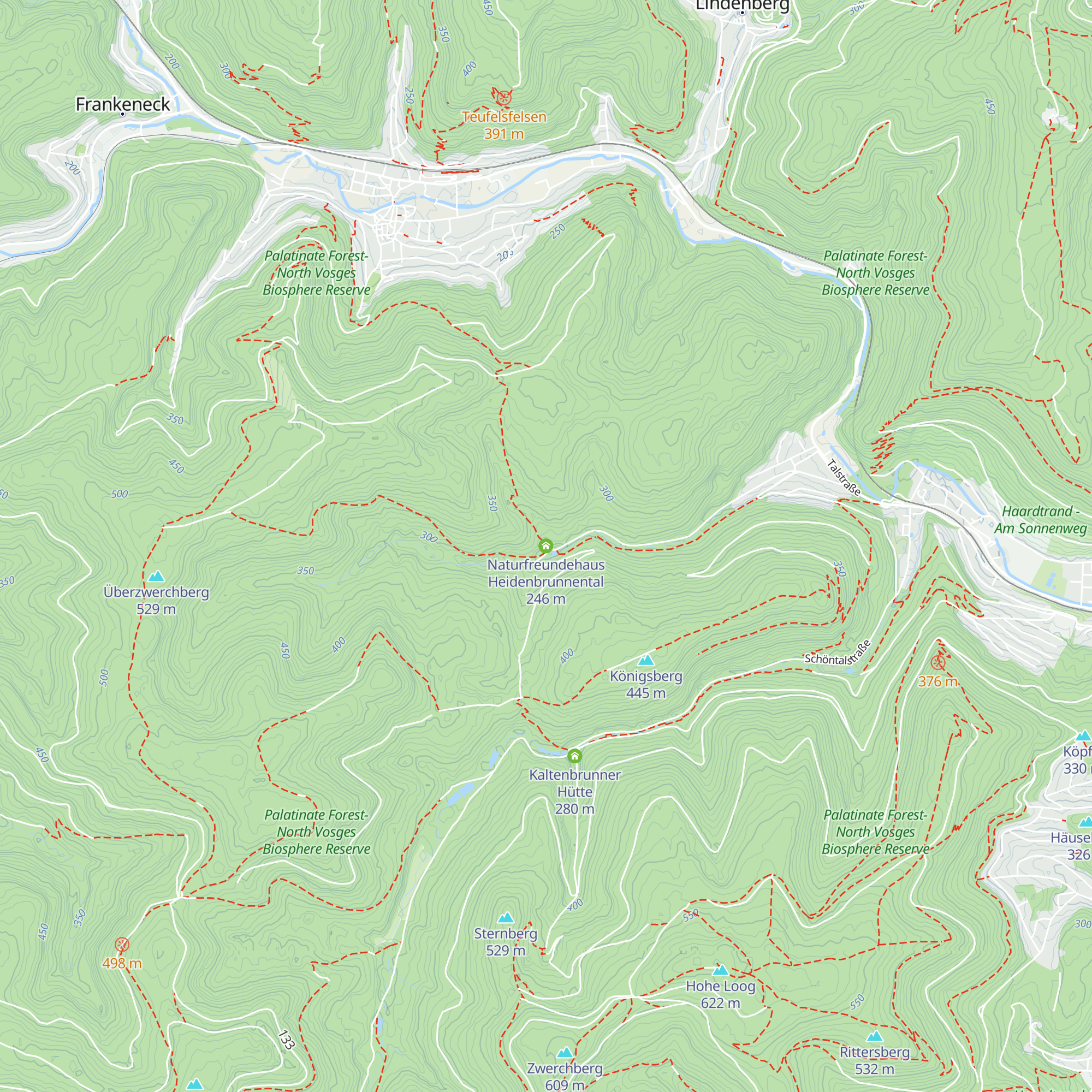 Naturfreundehaus Heidenbrunnental map
