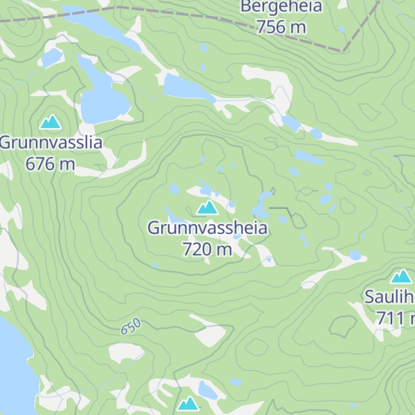 Map of Grunnvassheia