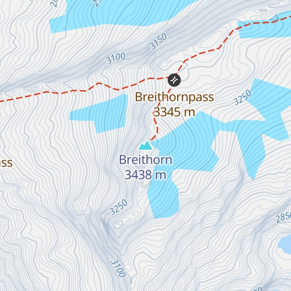 Map of Breithorn