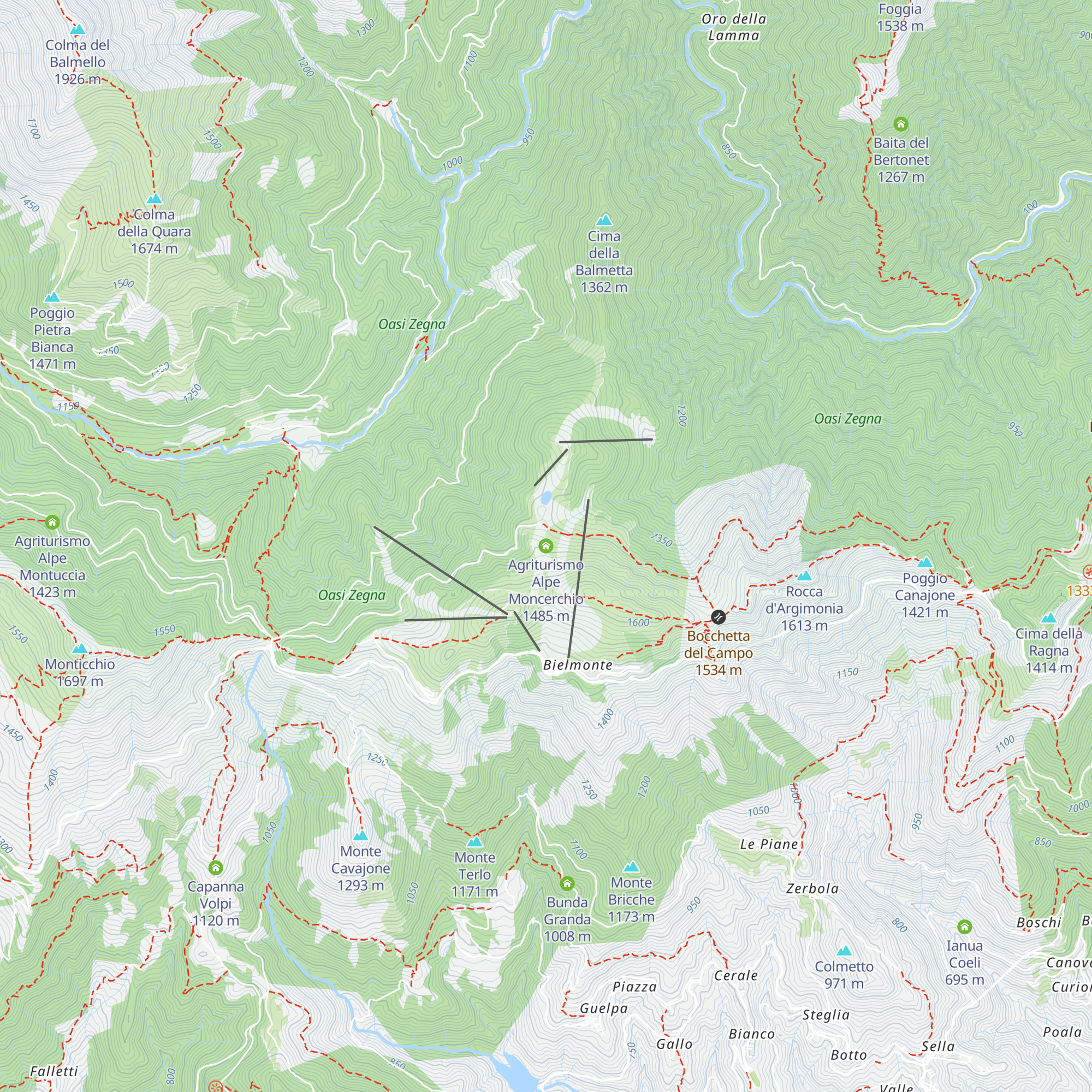 Agriturismo Alpe Moncerchio map
