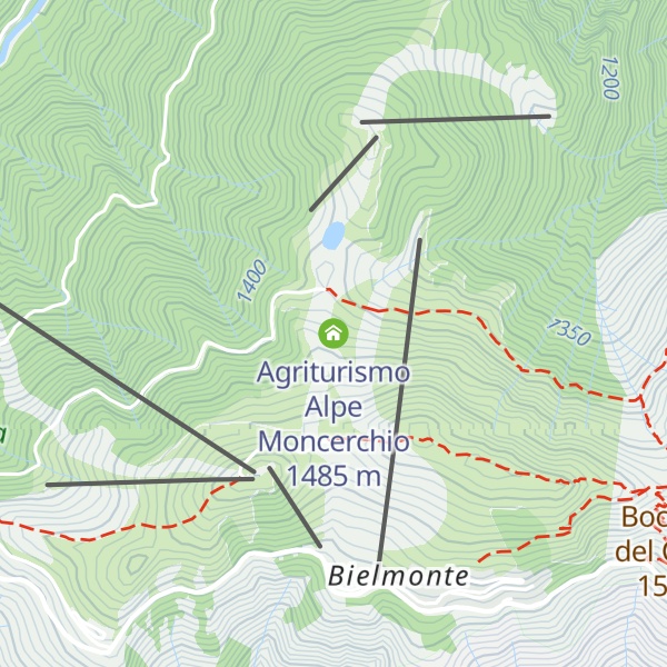 Map of Agriturismo Alpe Moncerchio