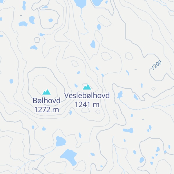 Map of Veslebølhovd
