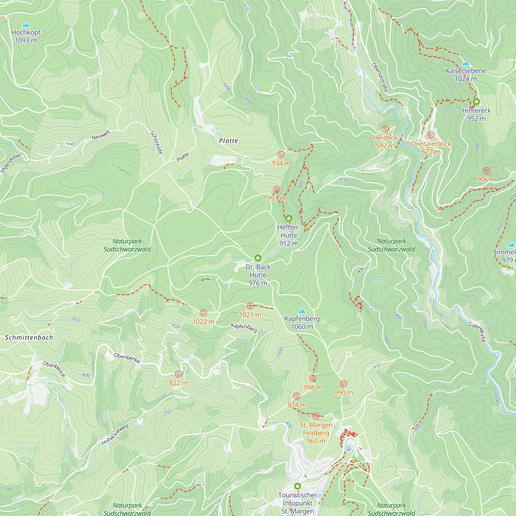 Dr. Back Hütte map