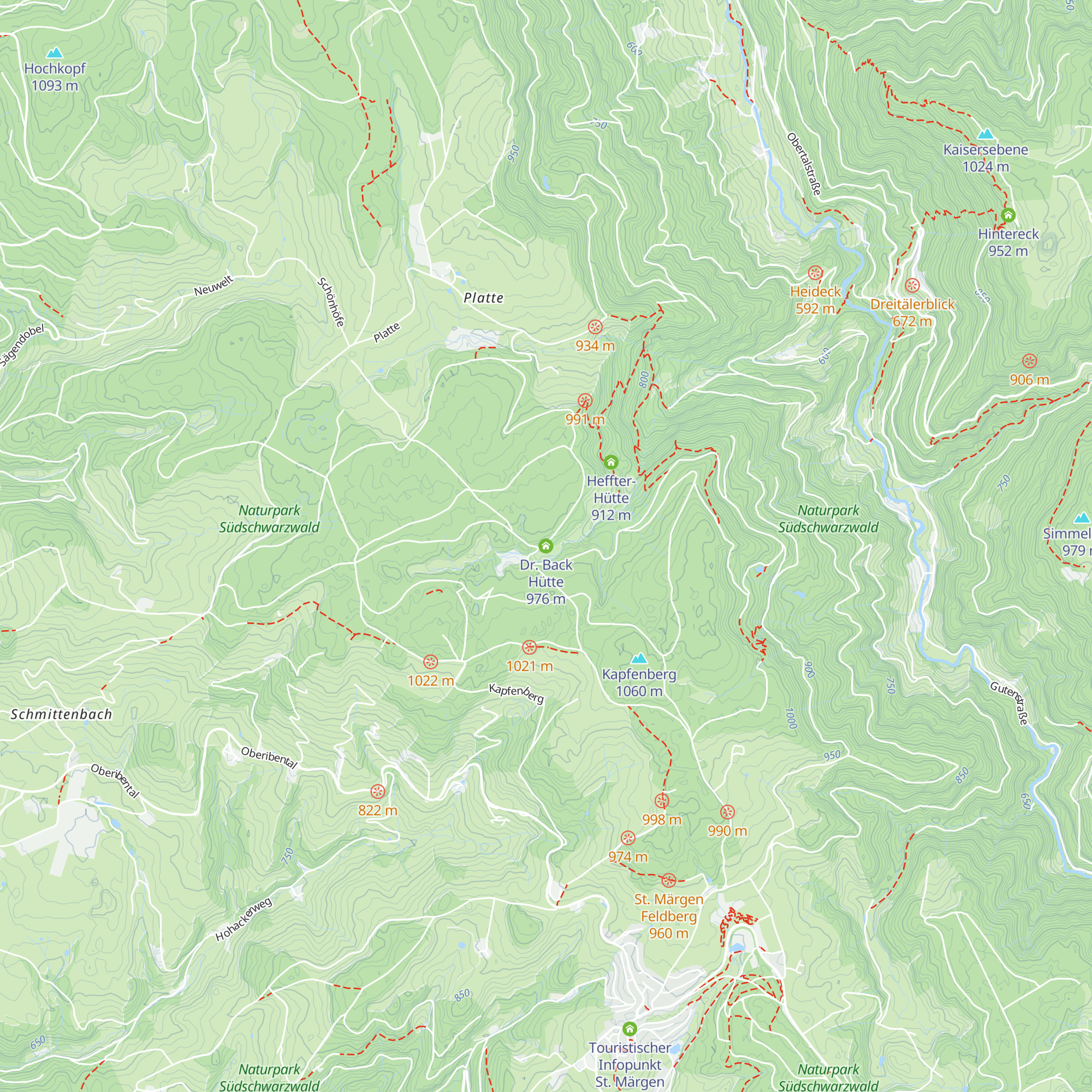 Dr. Back Hütte map