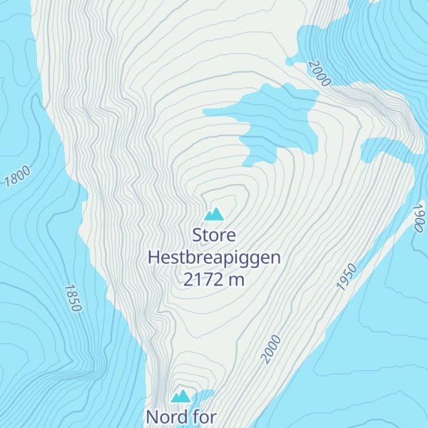 Map of Store Hestbreapiggen