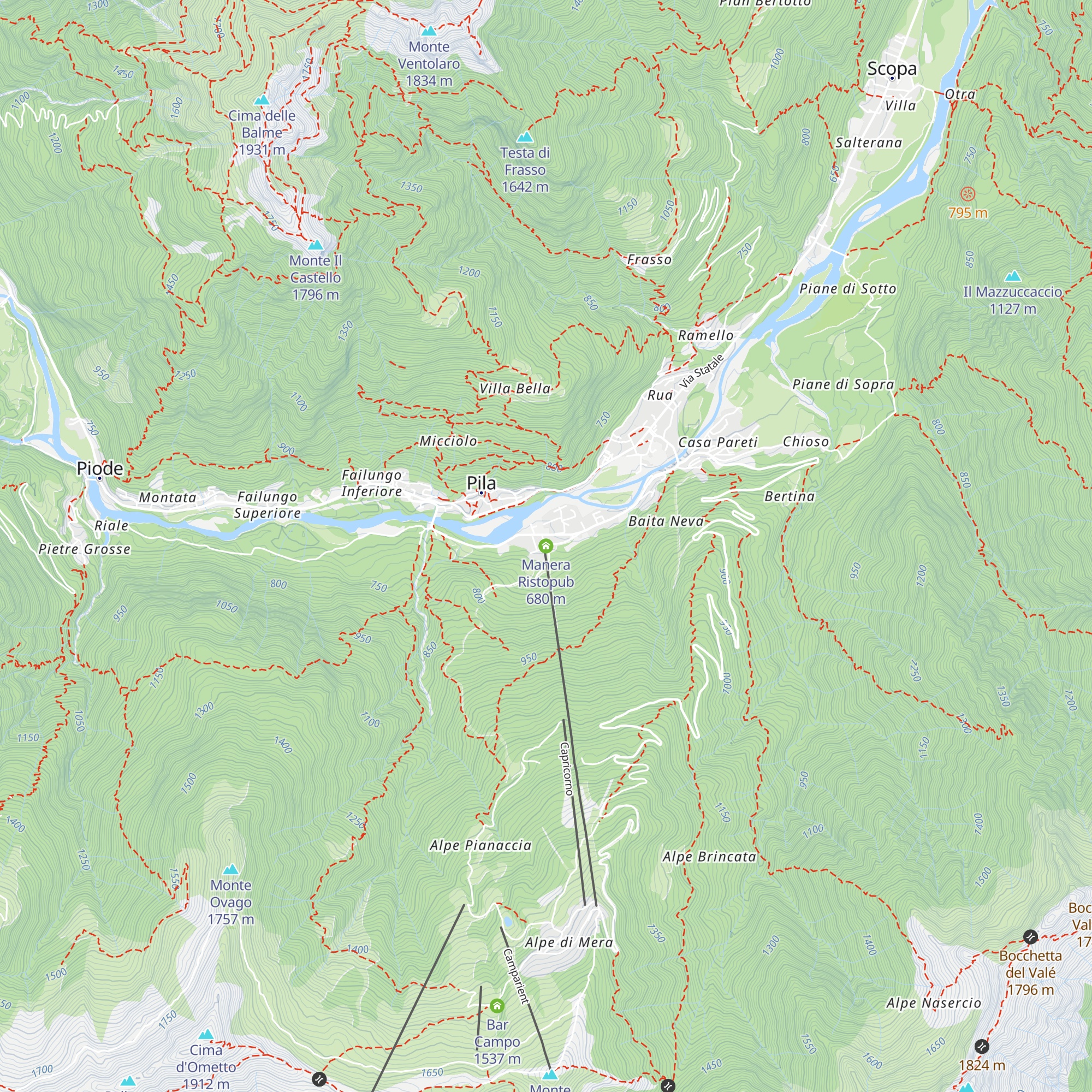 Manera Ristopub map