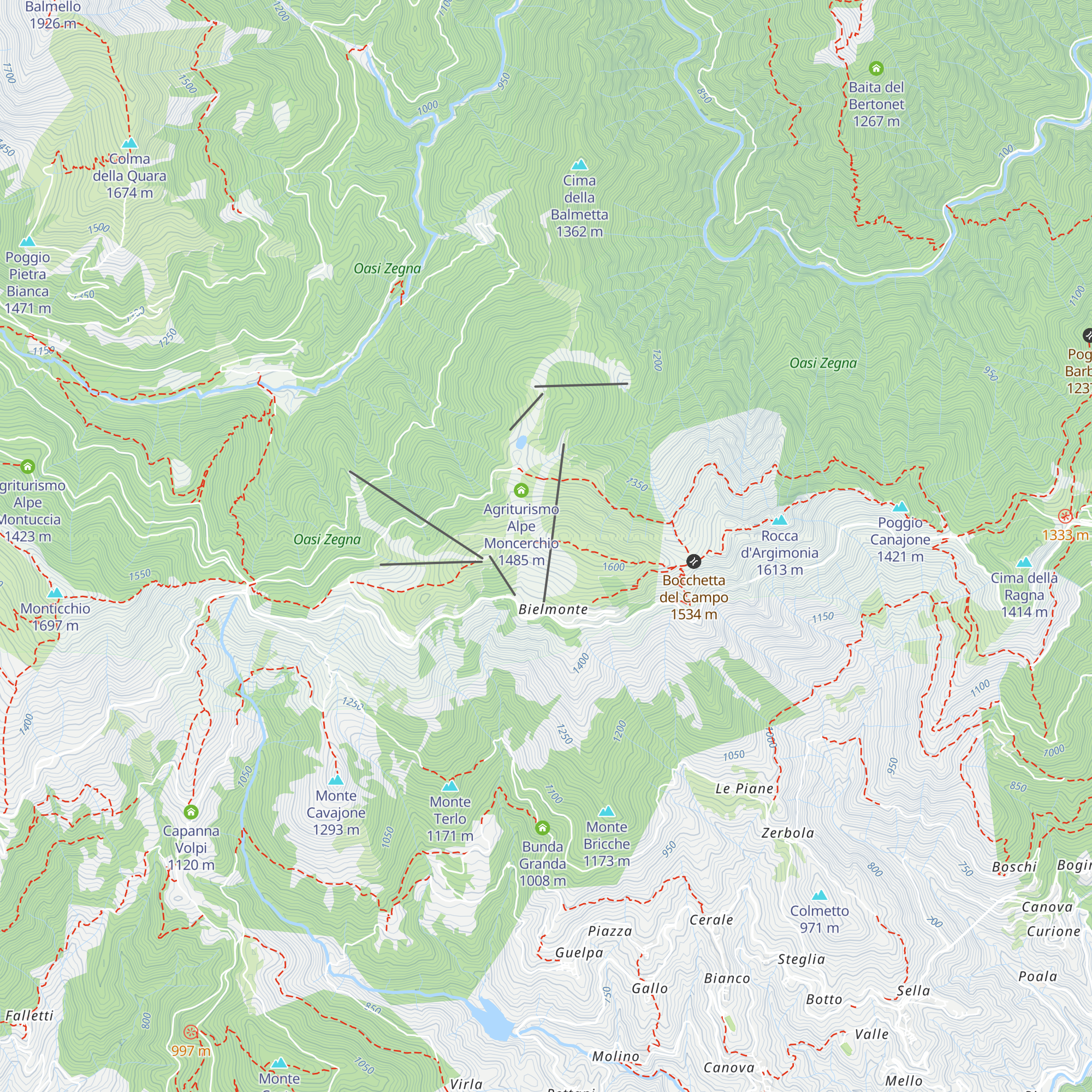 Punto soccorso Piste Stagione Invernale map