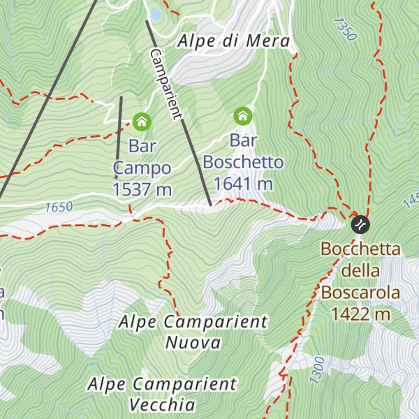 Map of Monte Camparient o Talamone