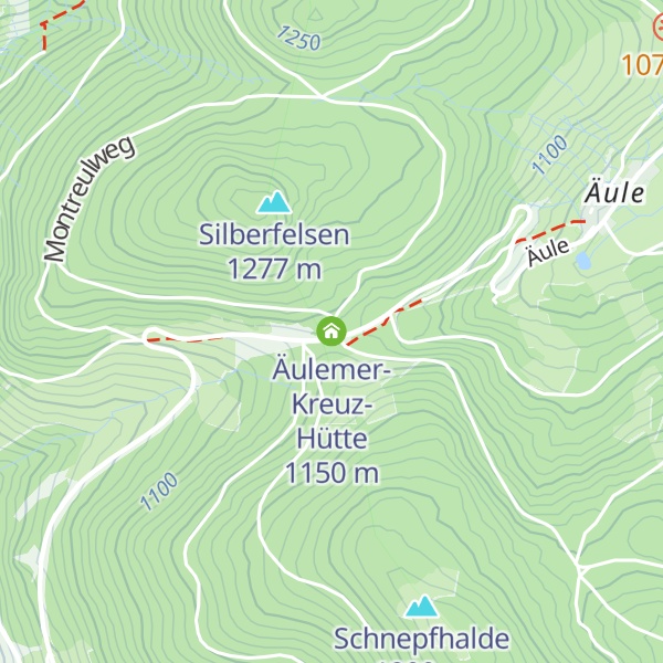 Map of Äulemer-Kreuz-Hütte