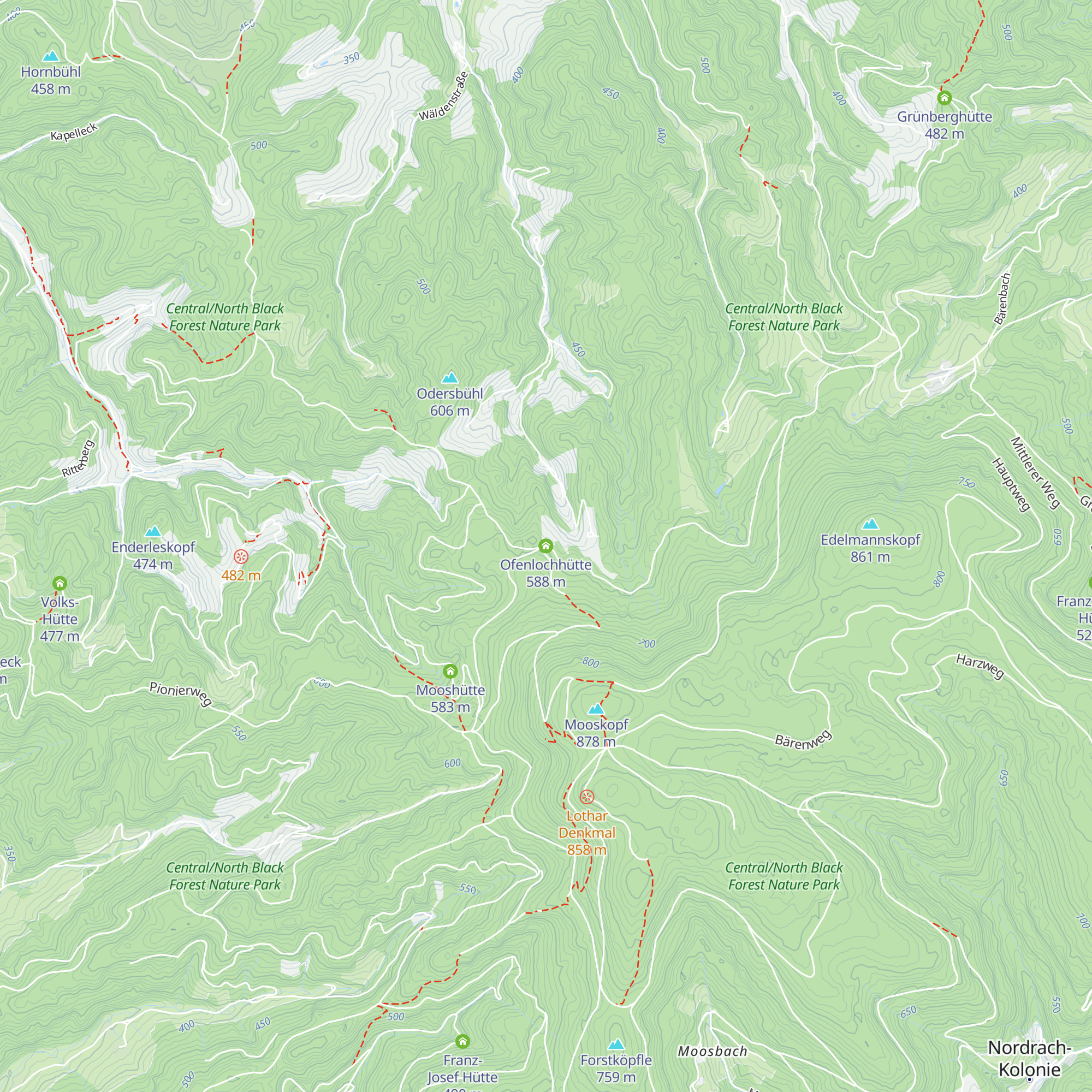 Ofenlochhütte map