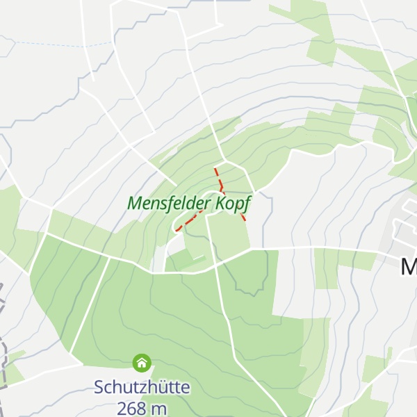 Map of Mensfelder Kopf