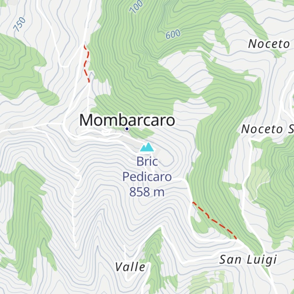 Map of Bric Pedicaro
