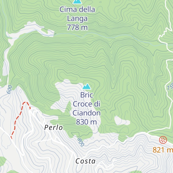 Map of Bric Croce di Ciandon