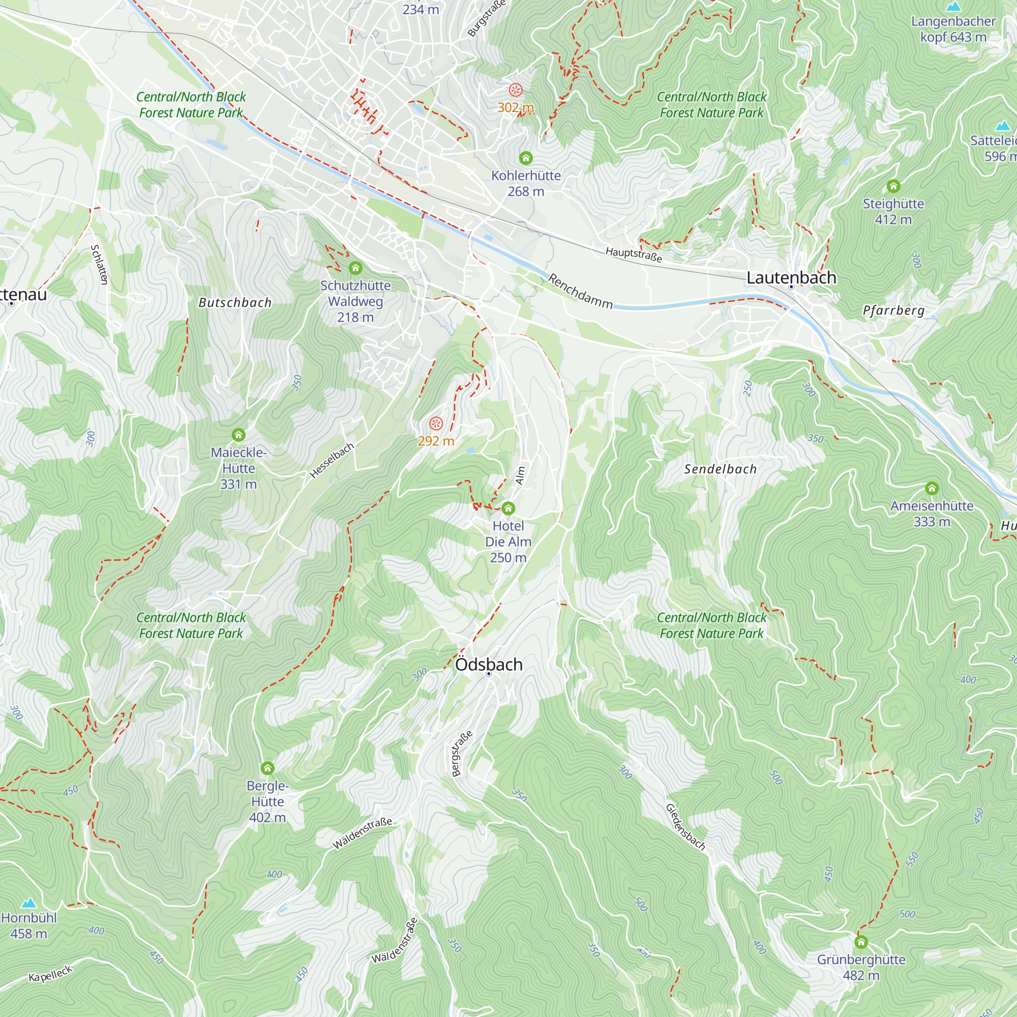 Hotel Die Alm map