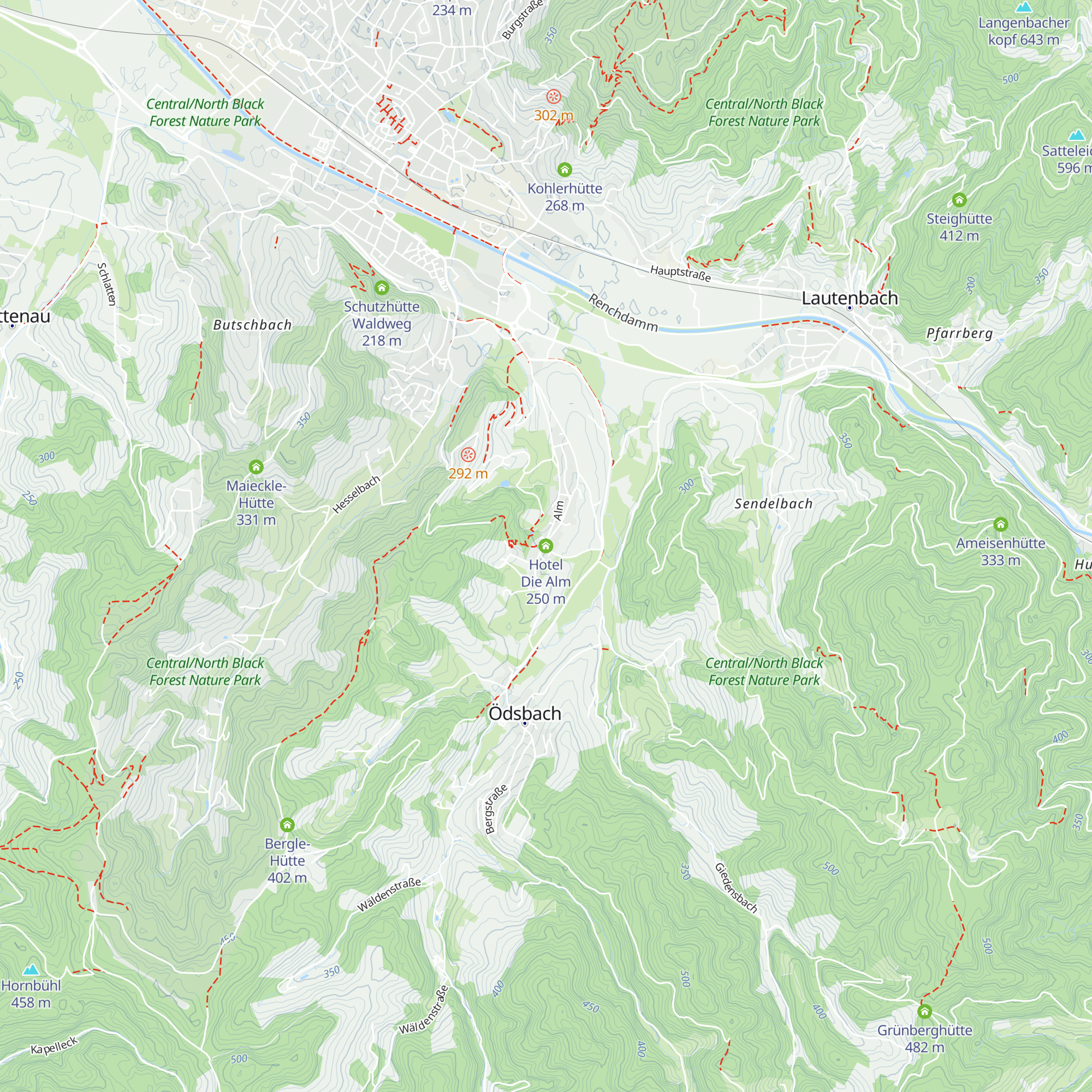Hotel Die Alm map