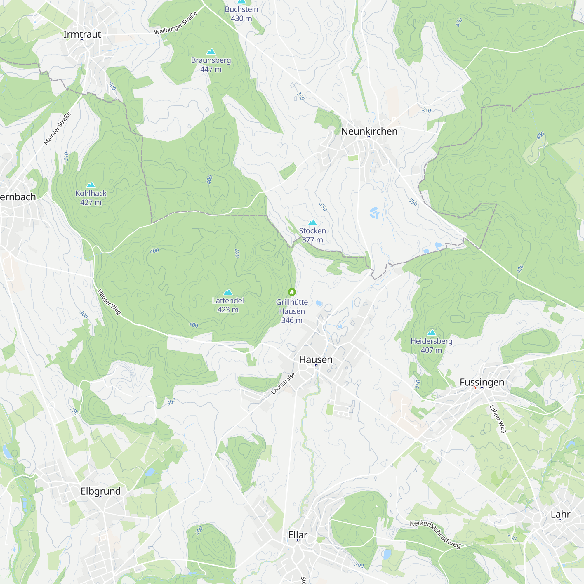 Grillhütte Hausen map