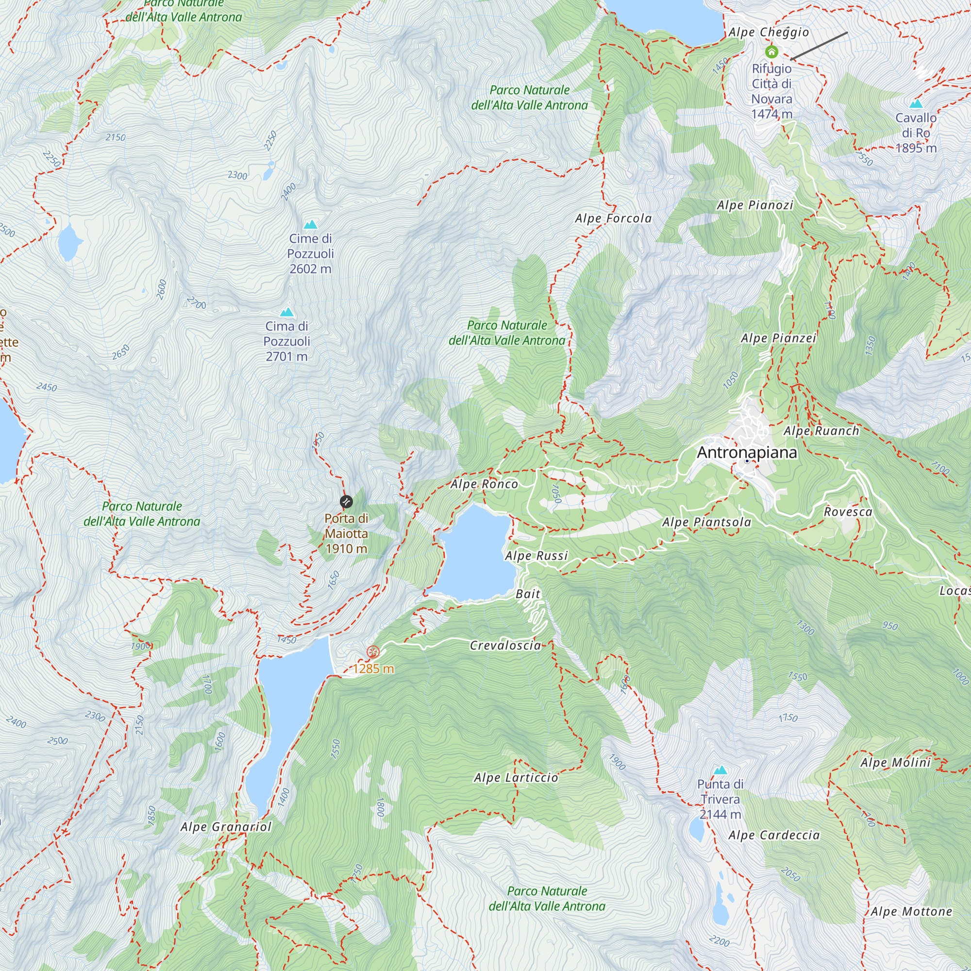 Baita Pizzo Con map