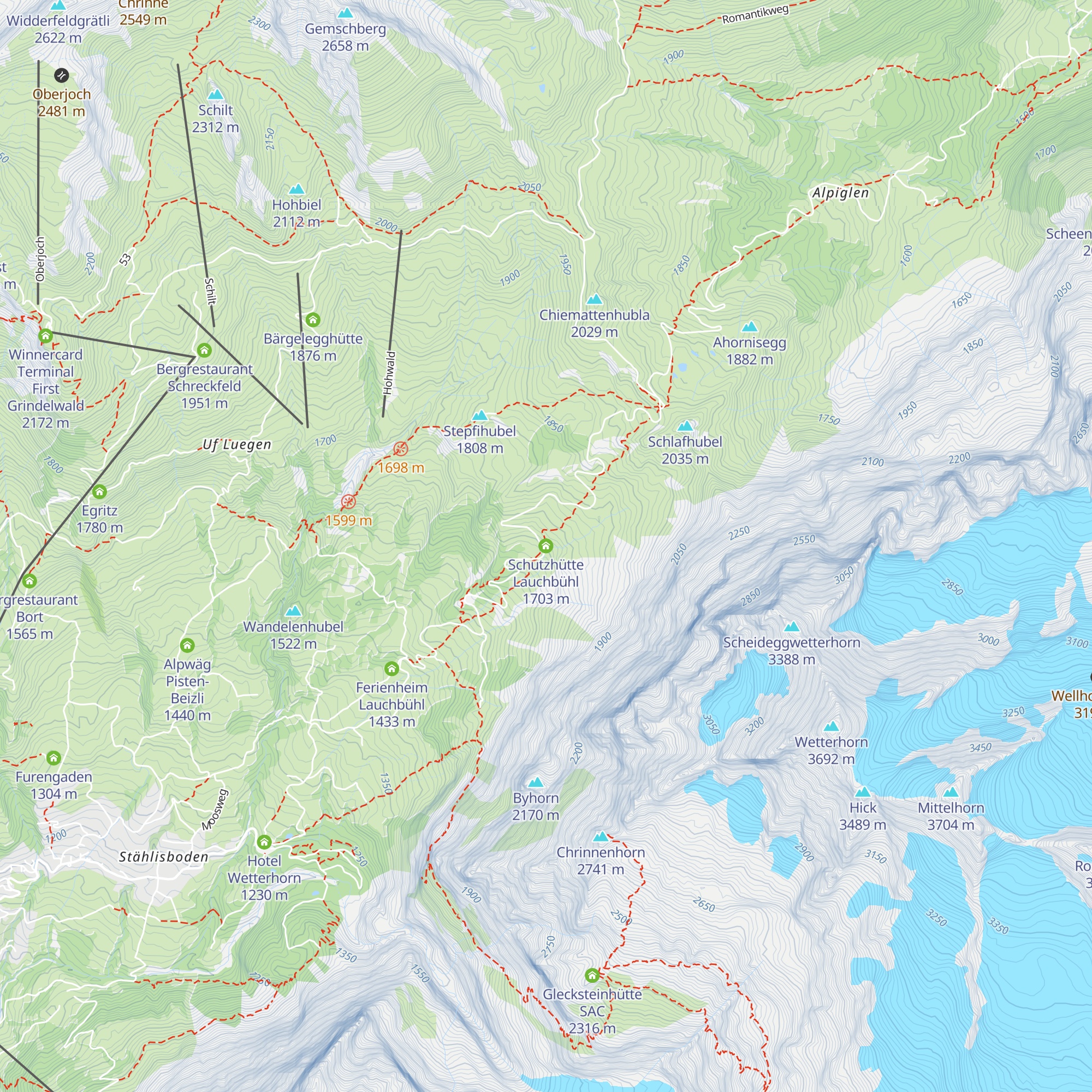 Schutzhütte Lauchbühl map