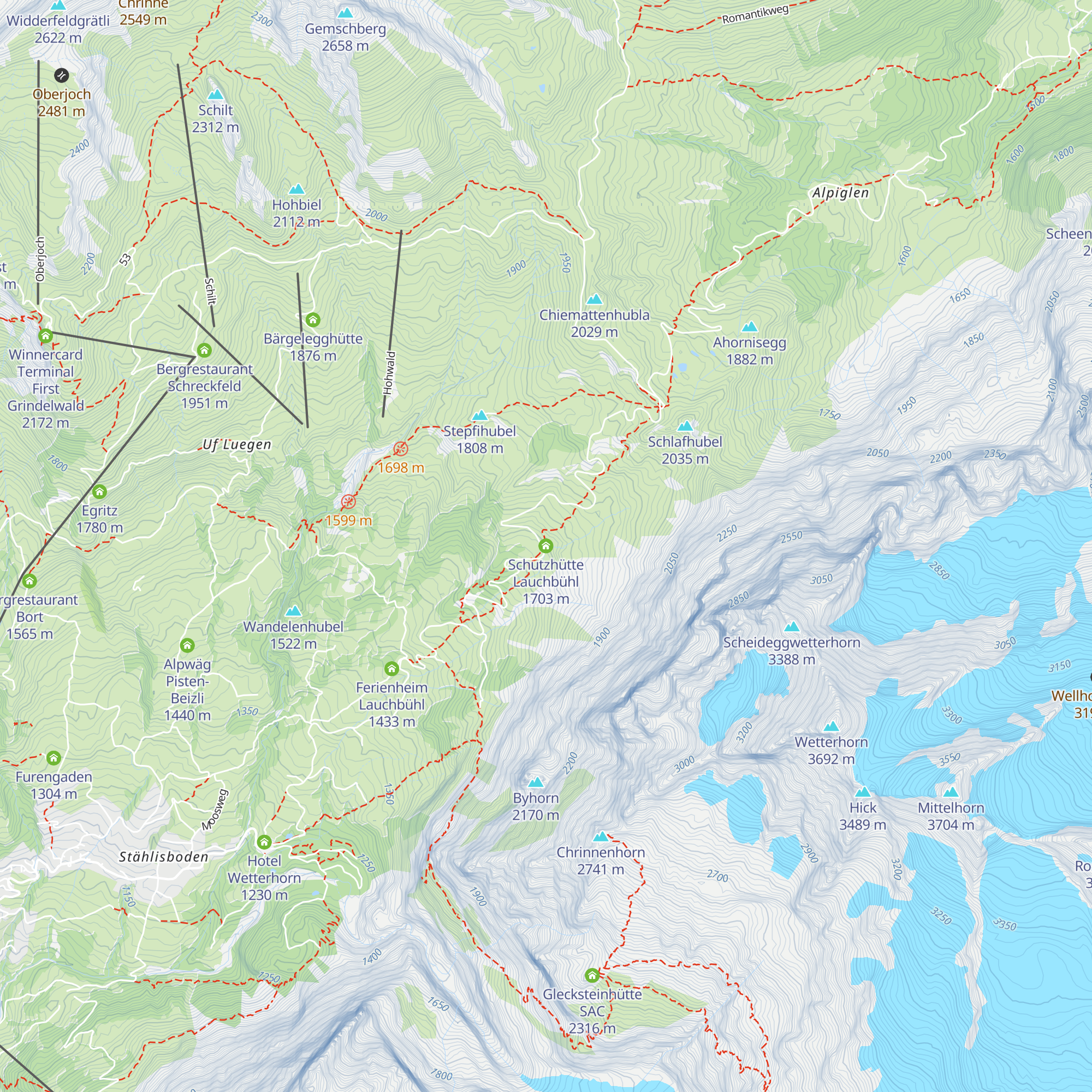 Schutzhütte Lauchbühl map