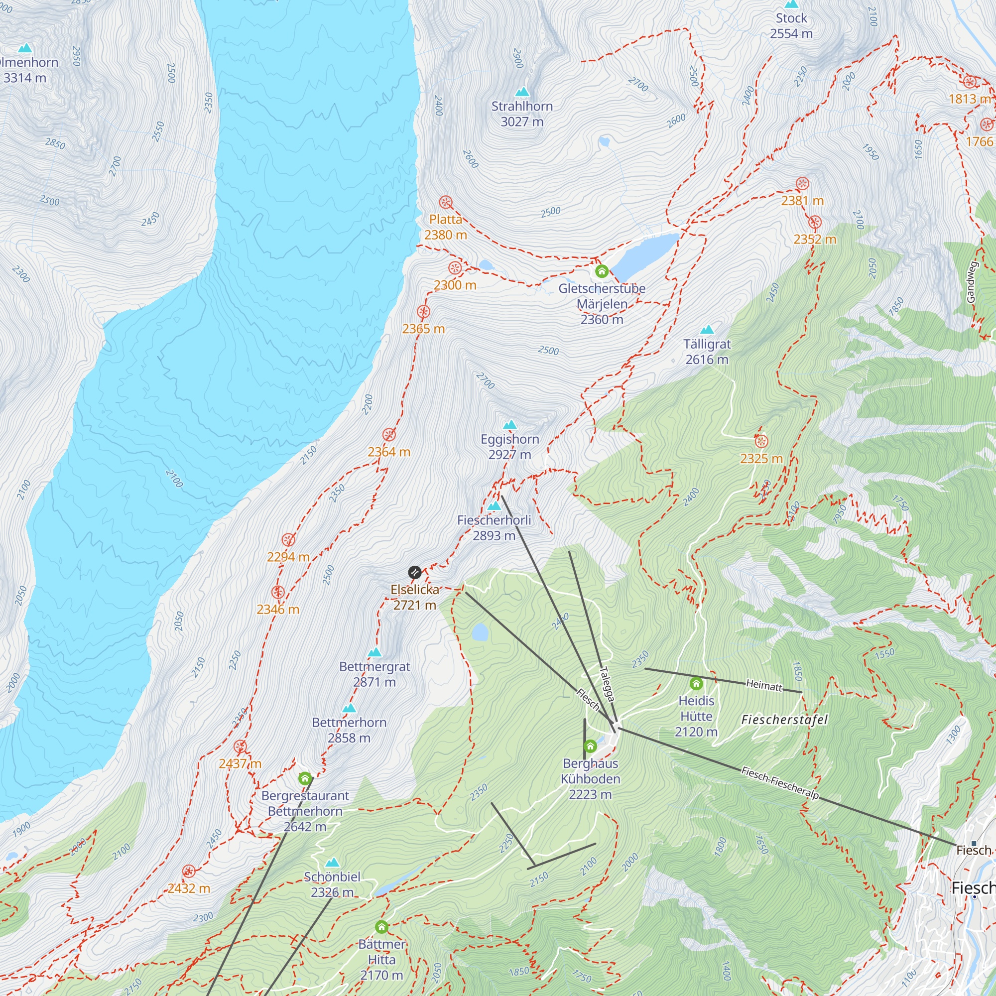Cube Aletsch map