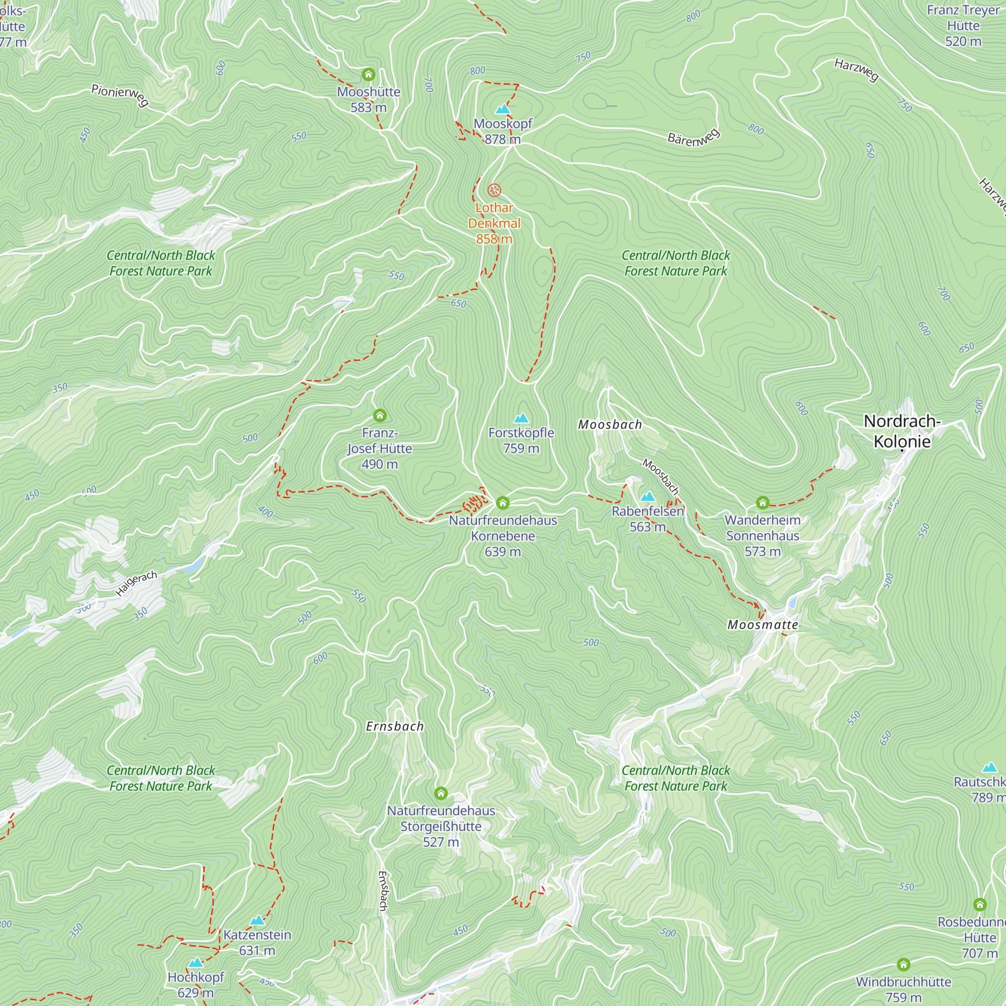 Naturfreundehaus Kornebene map
