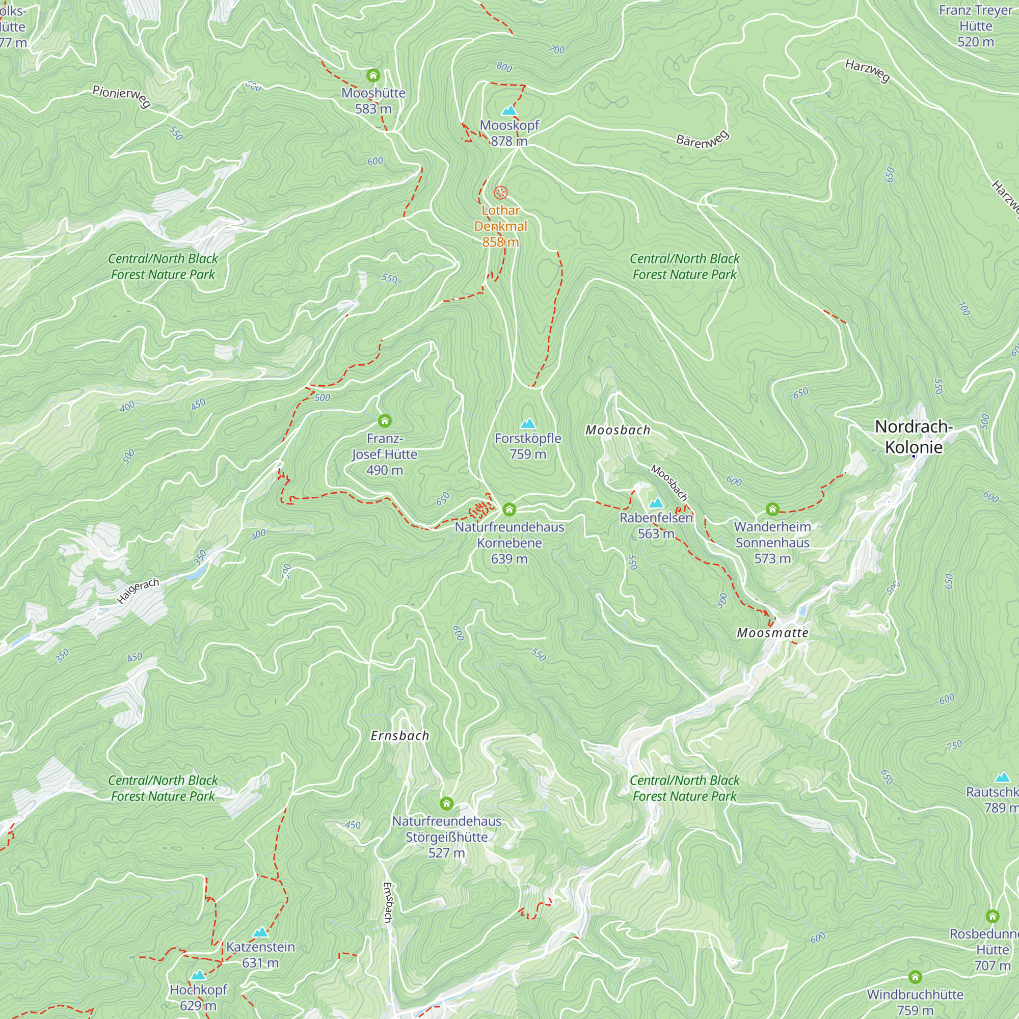 Naturfreundehaus Kornebene map