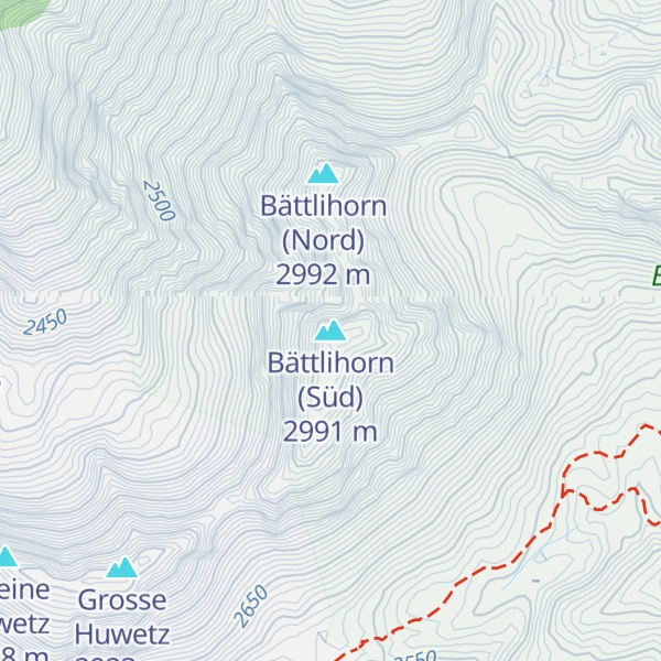 Map of Bättlihorn (Süd)