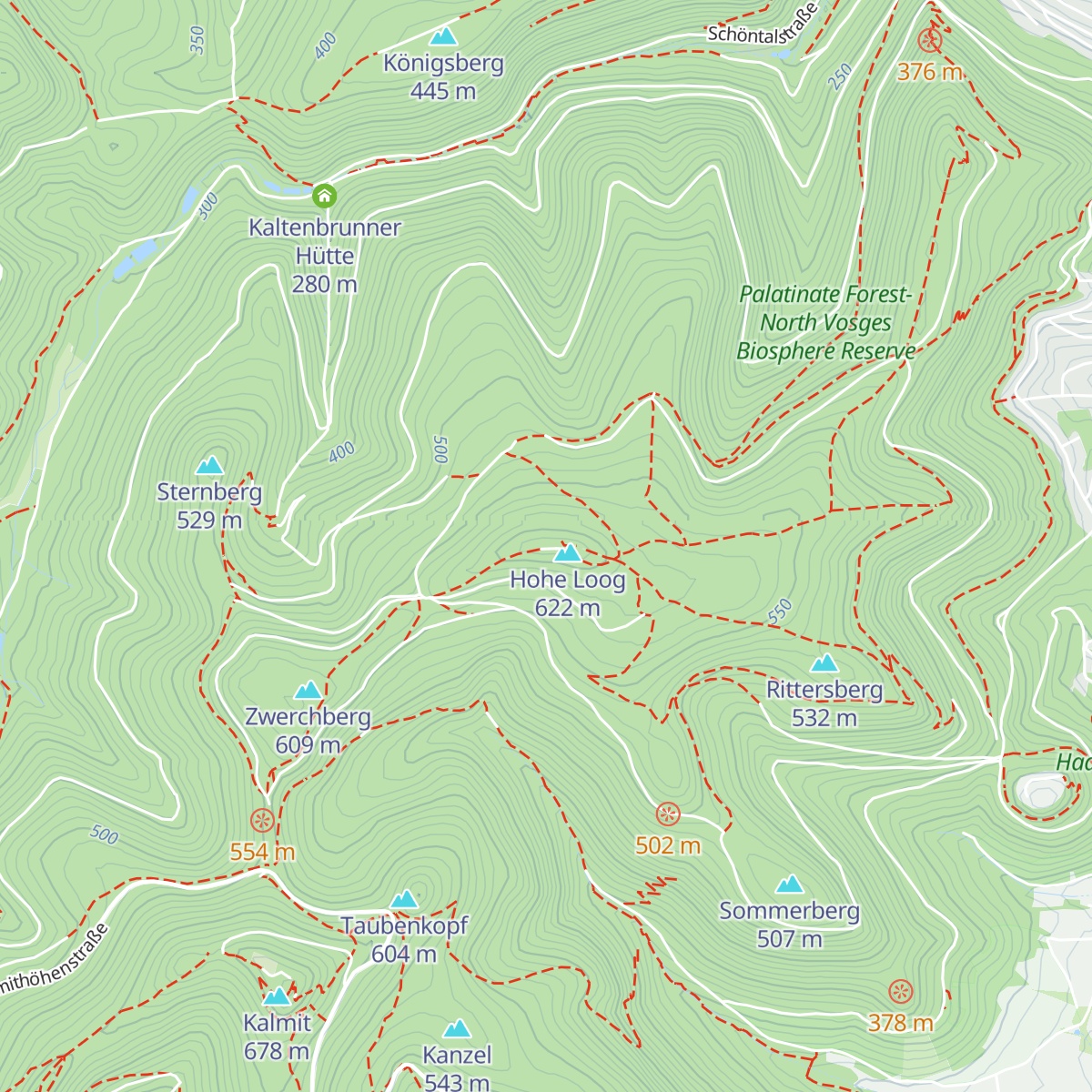 Hohe Loog Haus map