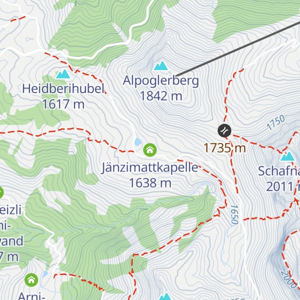 Map of Jänzimattkapelle