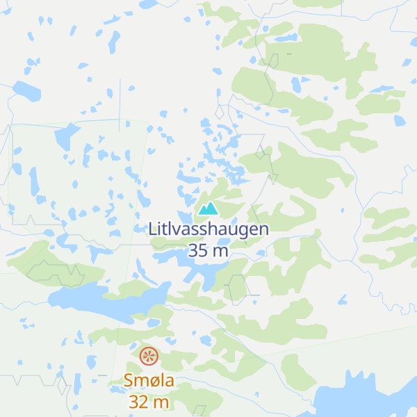 Map of Litlvasshaugen