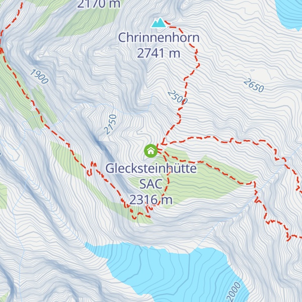 Map of Glecksteinhütte SAC