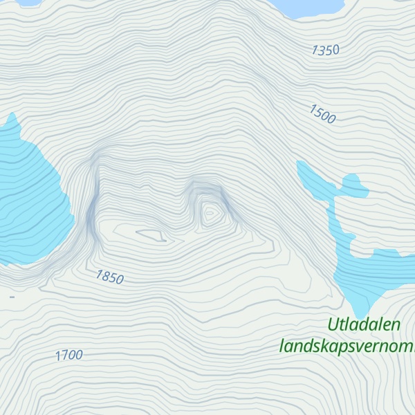 Map of Hjelledalstinden