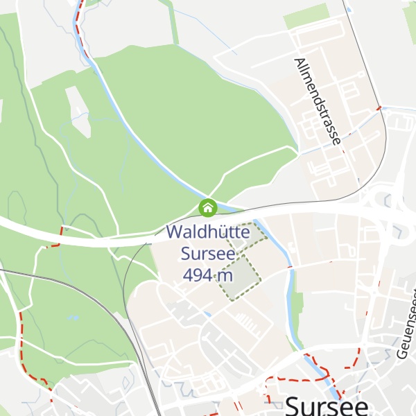 Map of Waldhütte Sursee