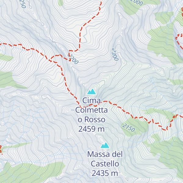 Map of Cima Colmetta o Rosso