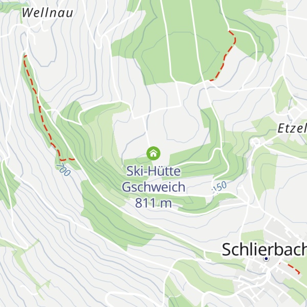 Map of Ski-Hütte Gschweich