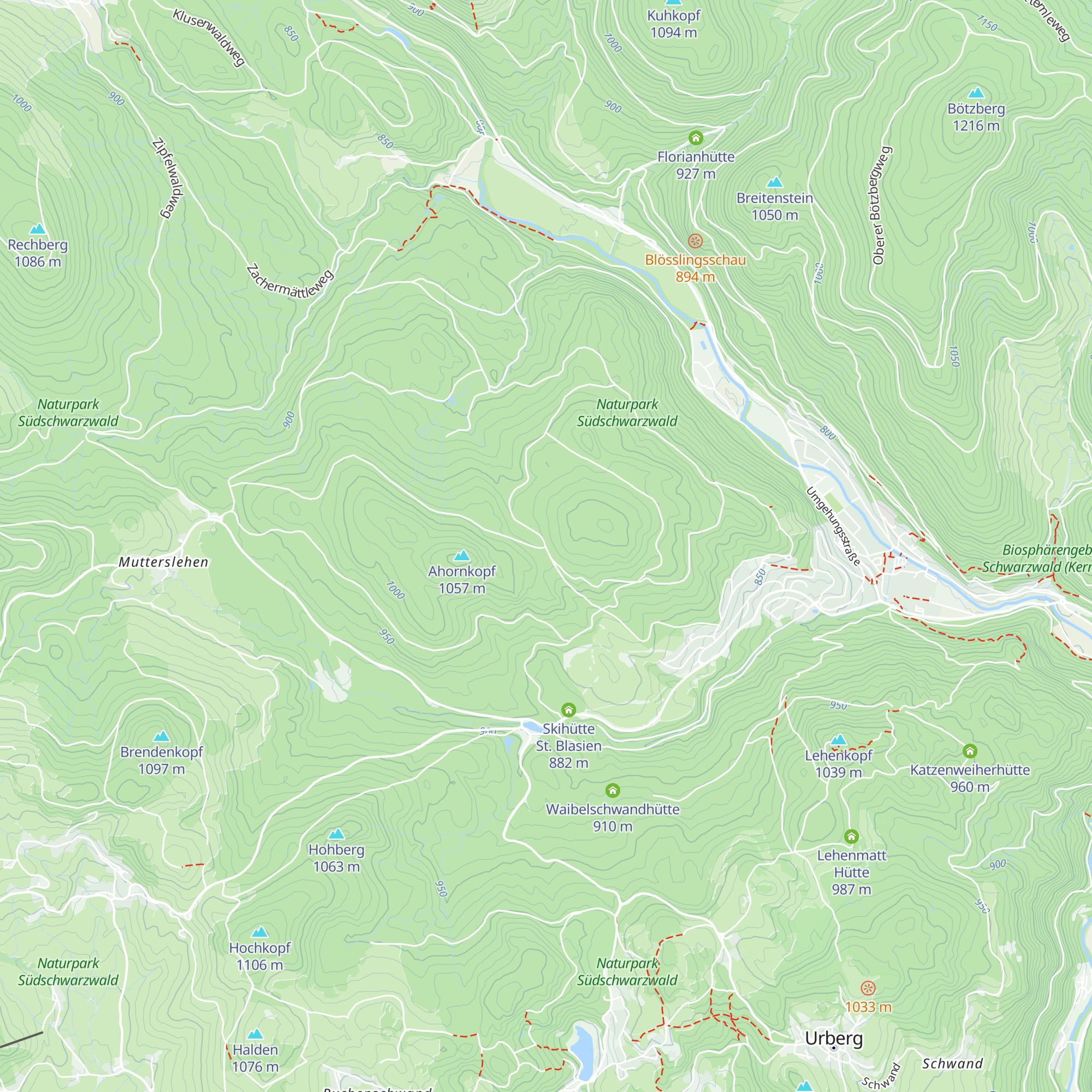 Hebeltannhütte map