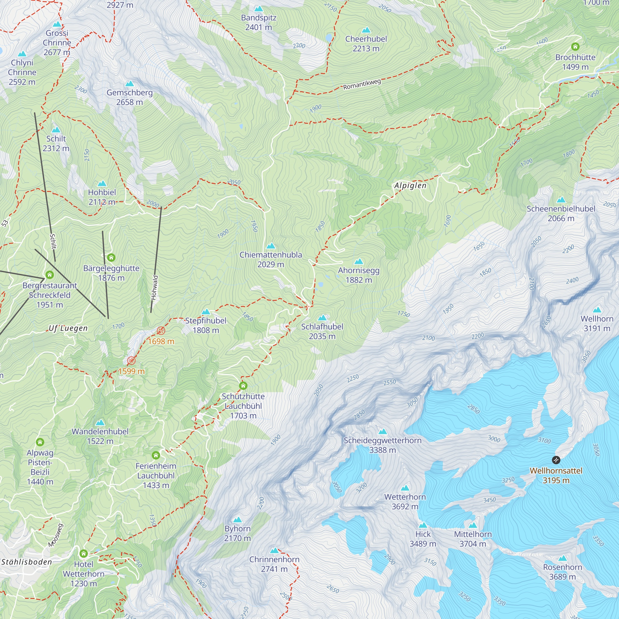 Berghotel Grosse Scheidegg map