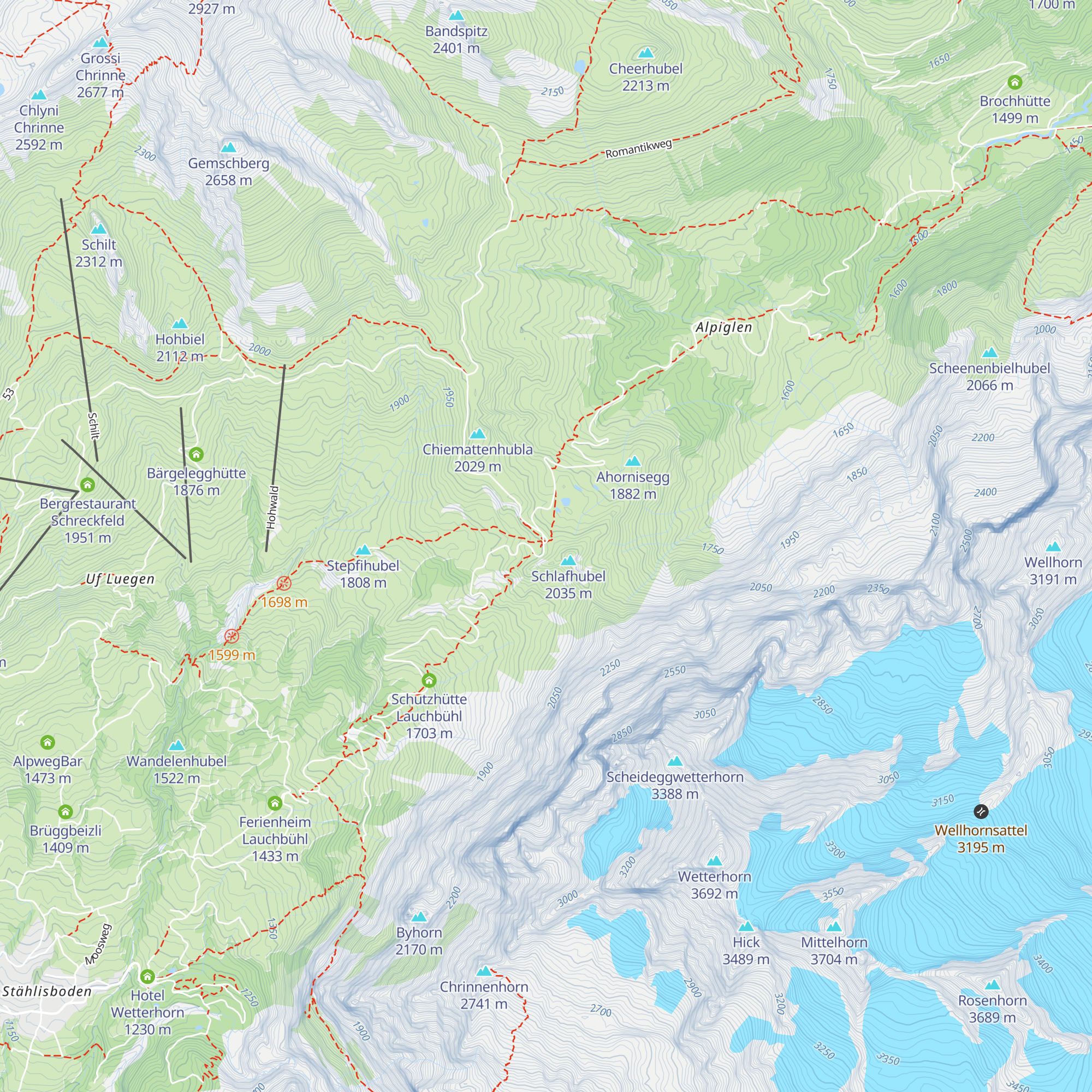 Berghotel Grosse Scheidegg map