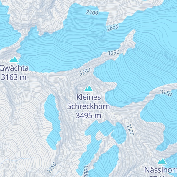Map of Kleines Schreckhorn