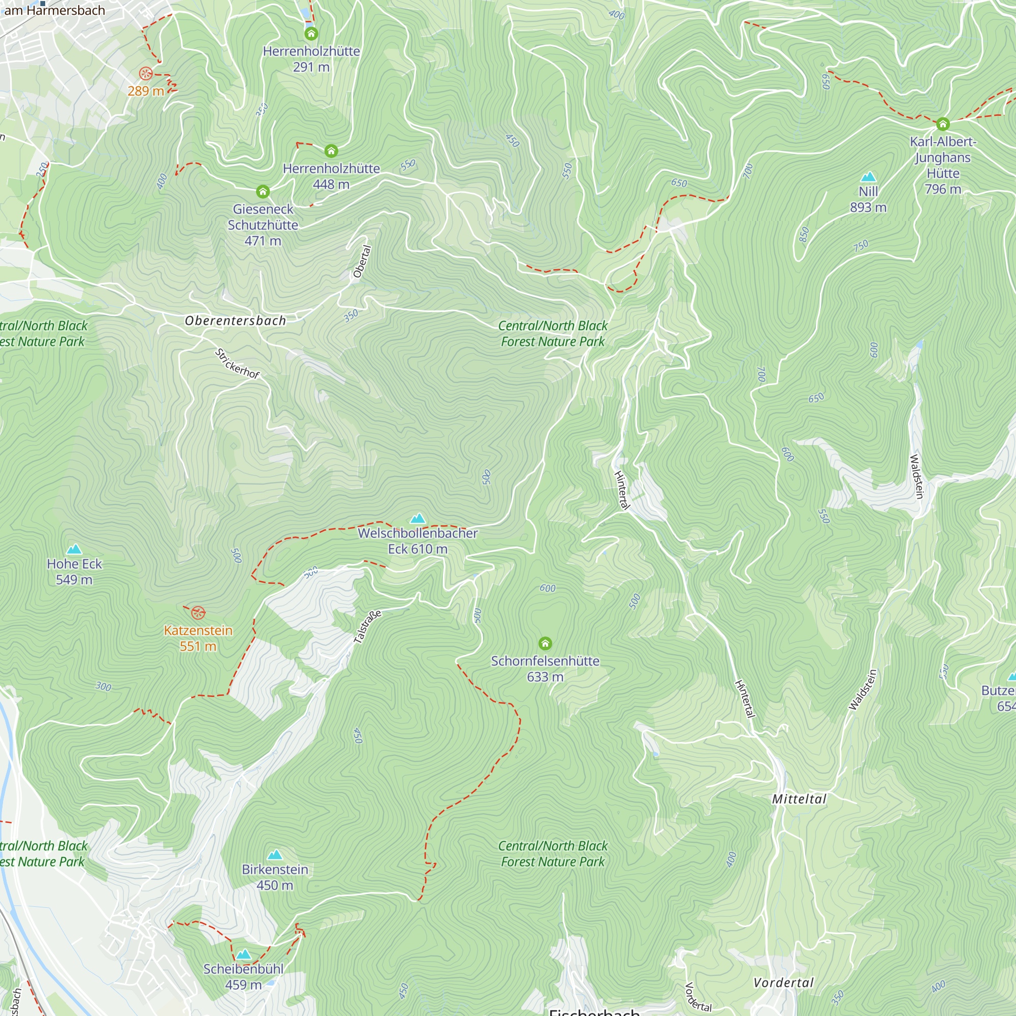 Oberentersbacher Hütte map